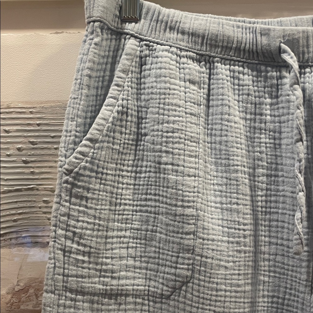 Splendid XL 100% Cotton Gauze Baby Light Blue Wide Leg Palazzo Pants - Picture 2 of 6